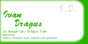 ivan dragus business card